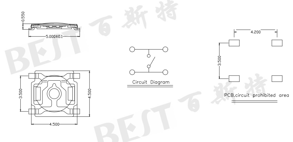 轻触开关TS-1187AB